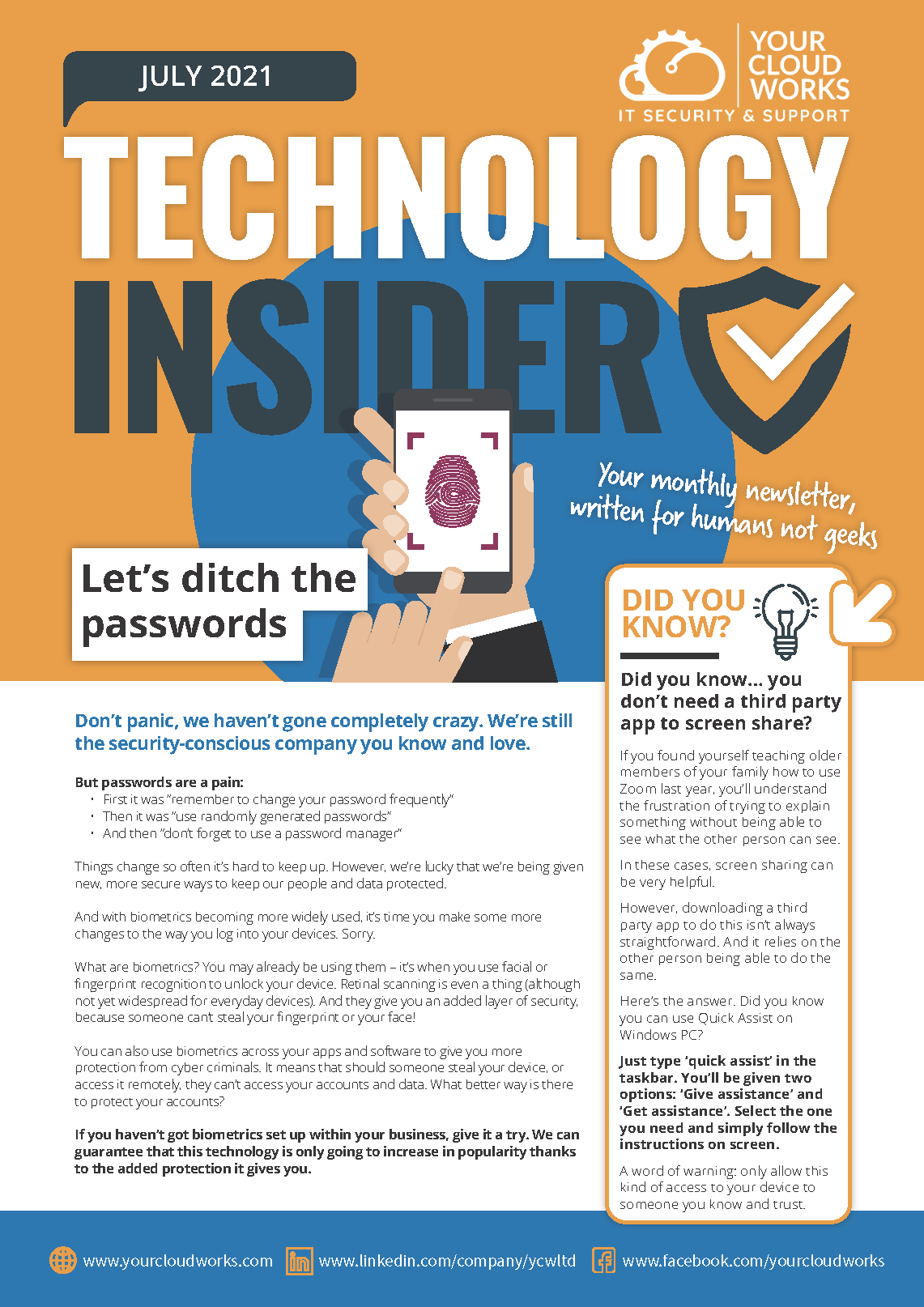 Is it time to move to biometrics over passwords?