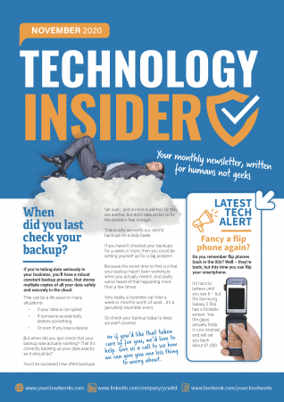 When did you last check your business data backup?